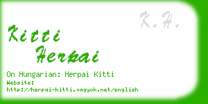 kitti herpai business card
